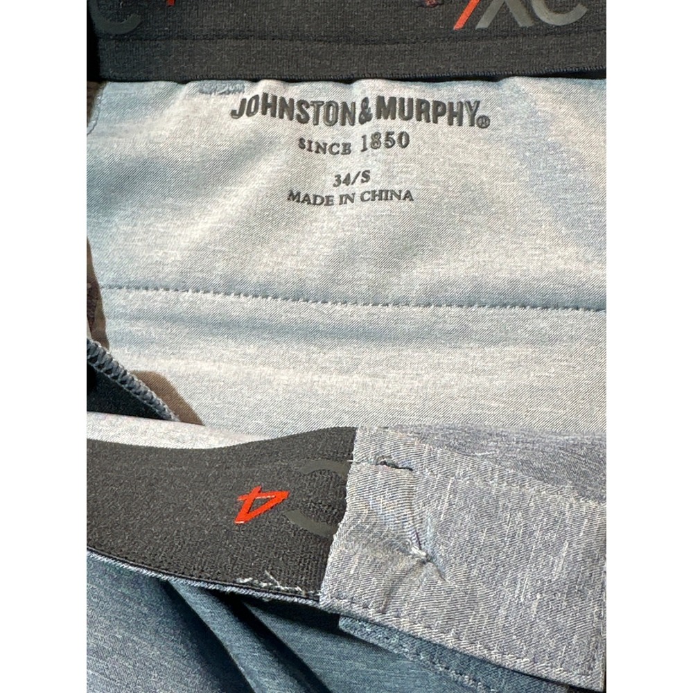 Johnston & Murphy XC4 Mens 34 Blue Heather Performance Golf‎ Pants Straight Leg